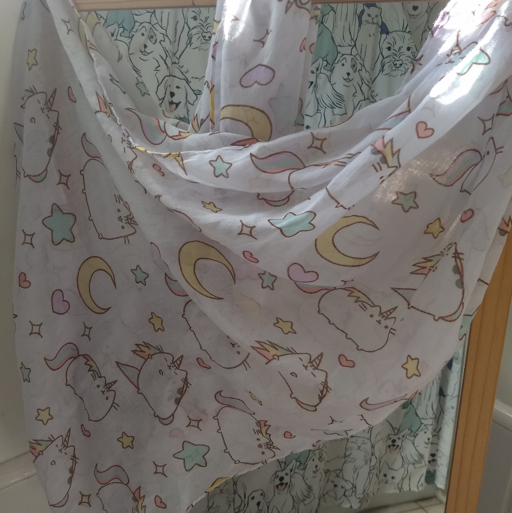 Pusheen Cat Infinity Scarf - Unicorn/Rainbow